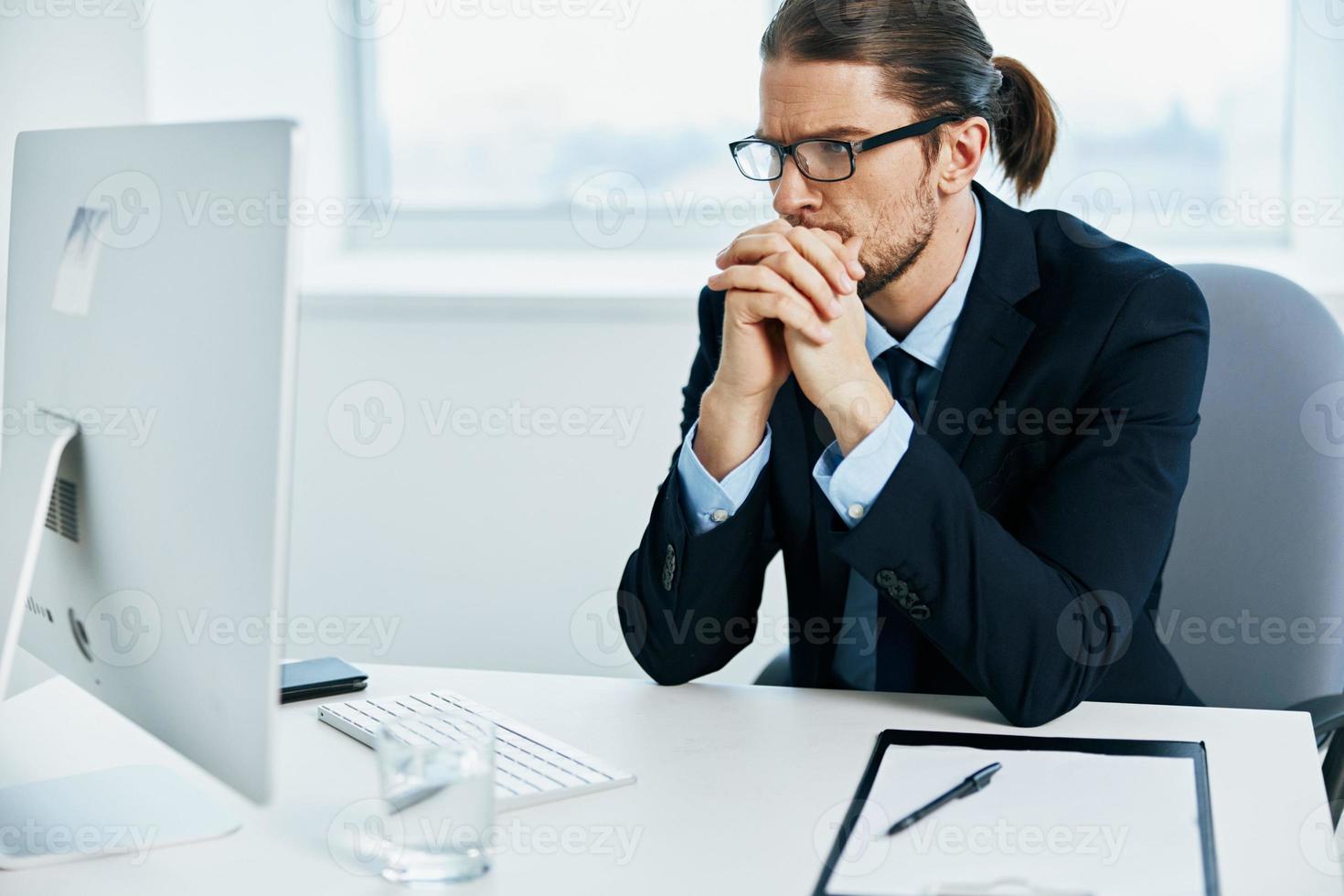 businessman near the desktop work process Lifestyle photo