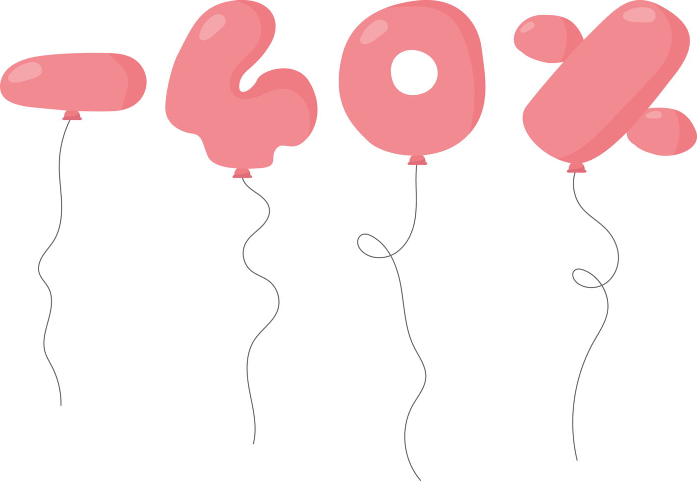 Sale discount in balloon style png