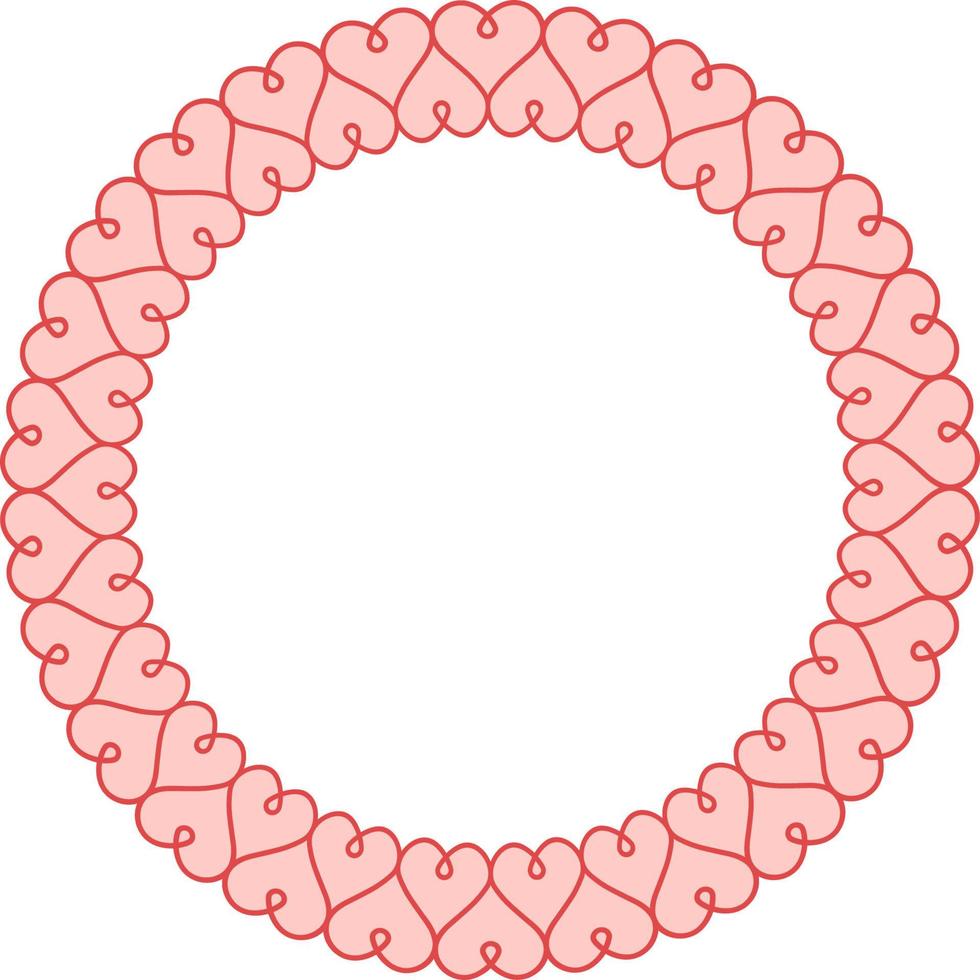 frame for loved one with openwork calligraphic hearts vector