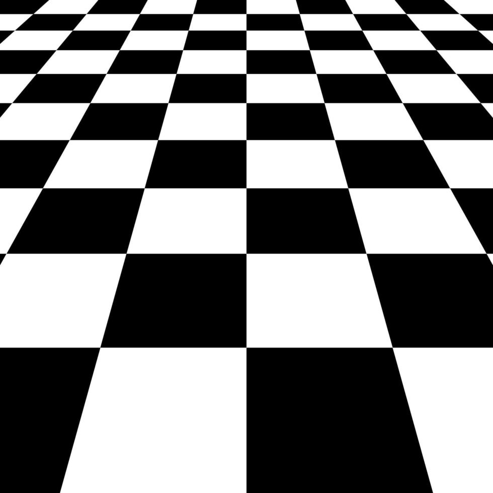 Black and white squares checkered Board background vector