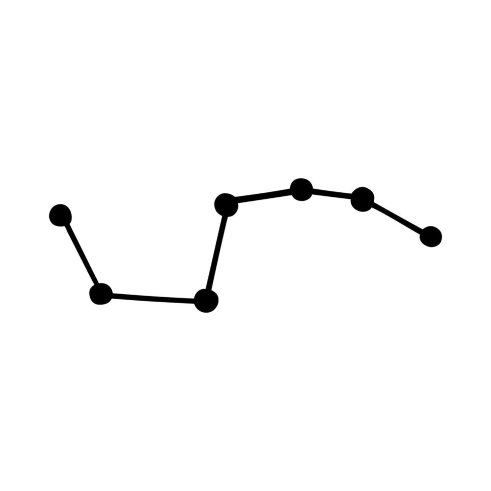 Constellation Ursa Major doodle icon vector