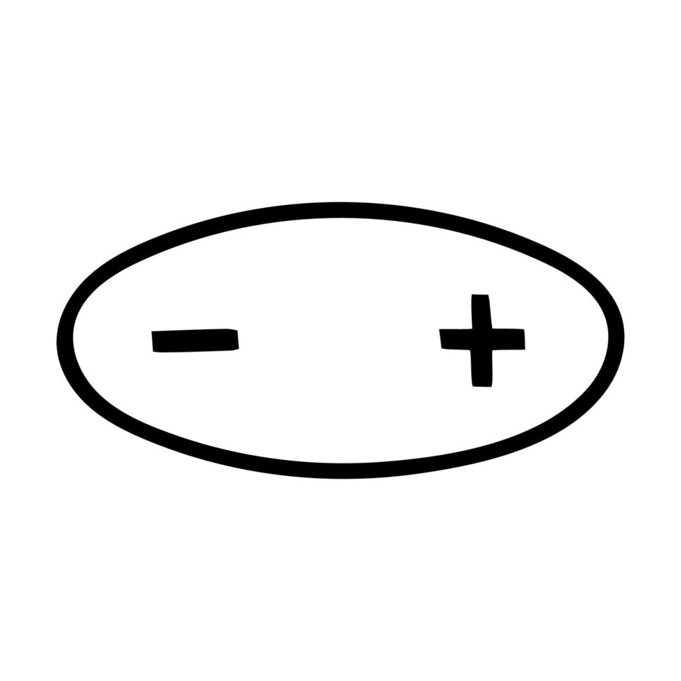 Water molecule polarity. Dipole. Vector image