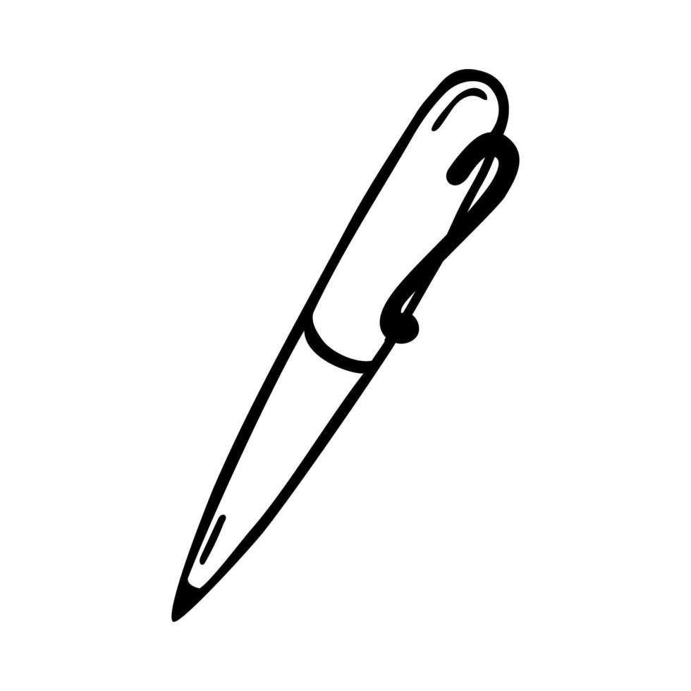 Pen. Written accessory. vector