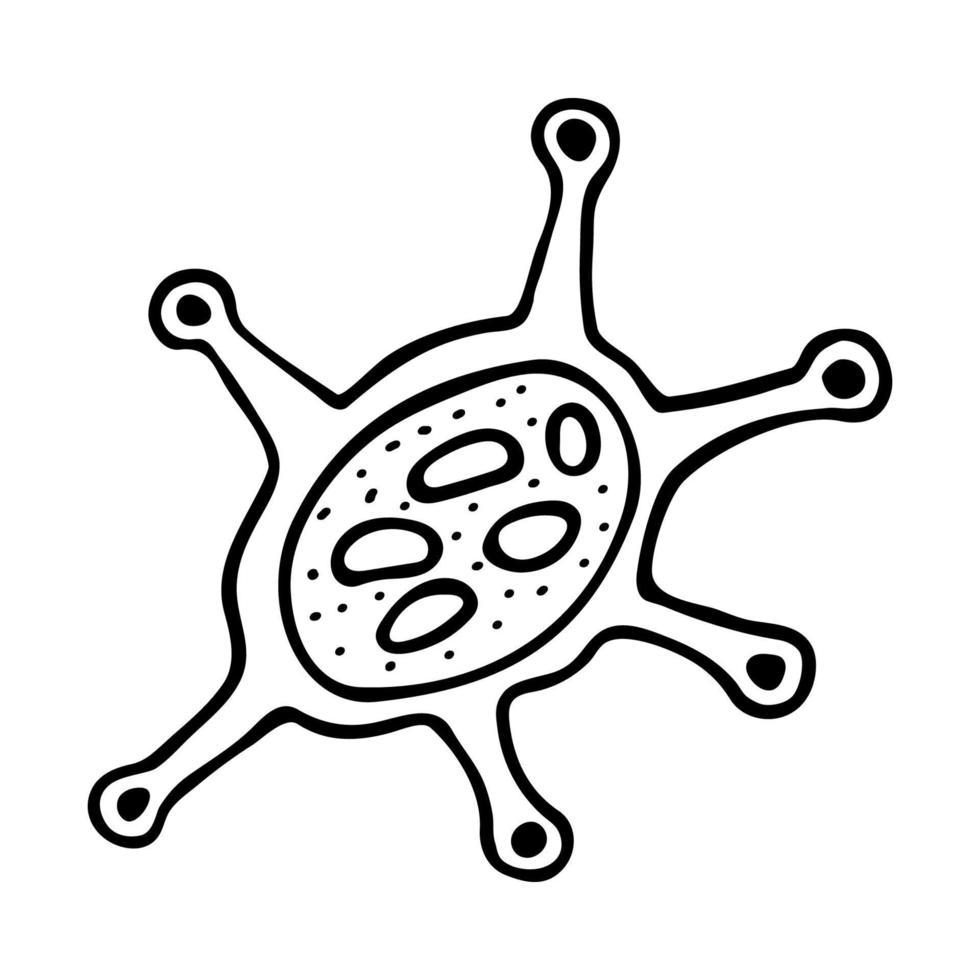Virus doodle icon vector
