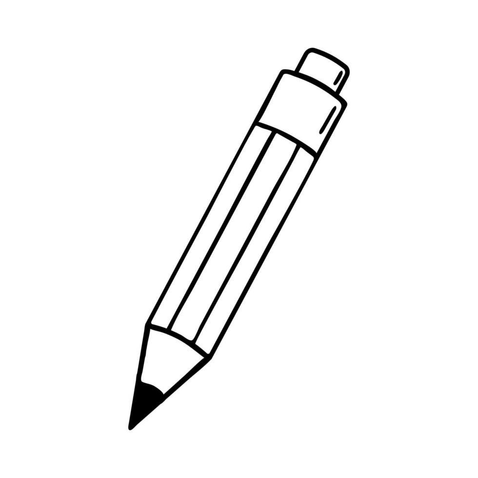 Pencil. Doodle vector image.