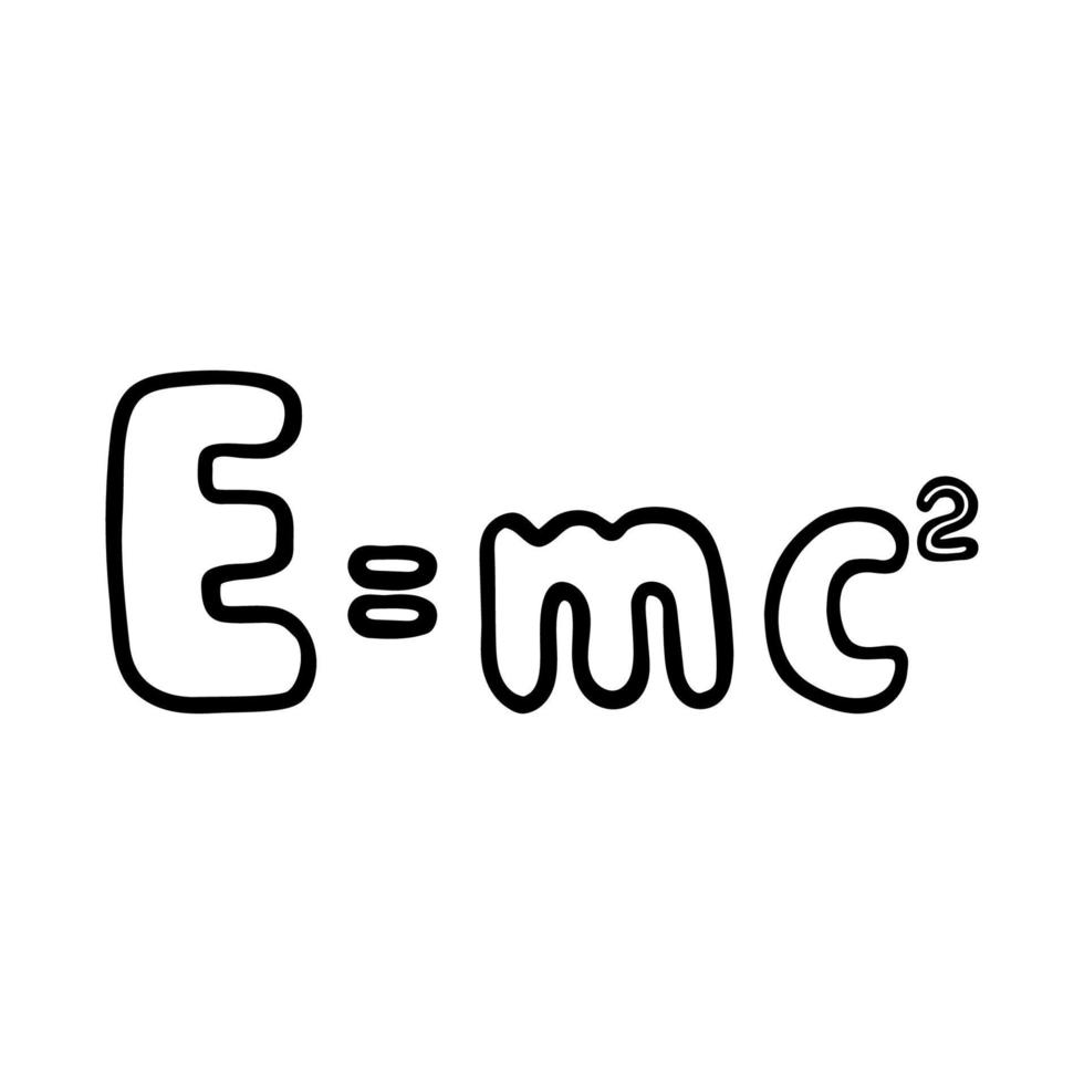 Energy formula doodle icon vector