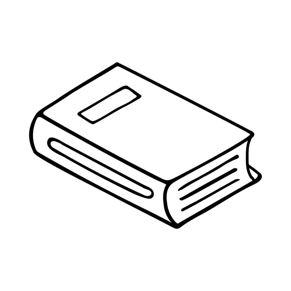 Book. Textbook doodle icon vector