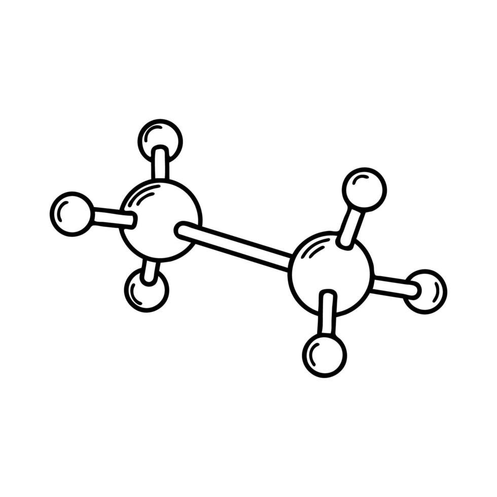 átomo, complejo volumétrico molécula estructura. vector