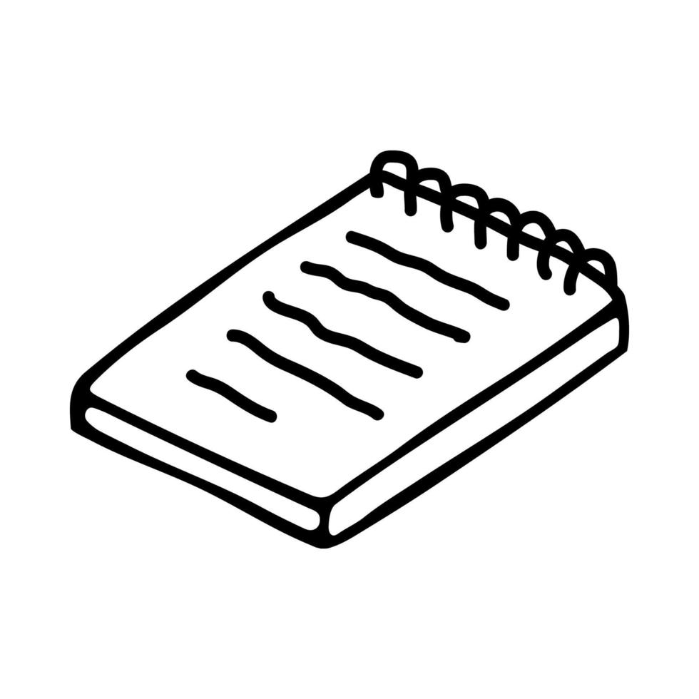 Notebook doodle icon vector