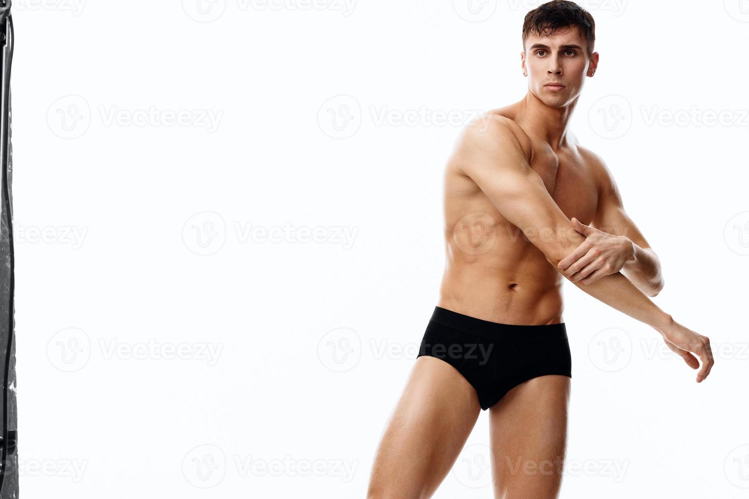 Chest Exercise in Underwear Stock Photo - Image of lifestyles