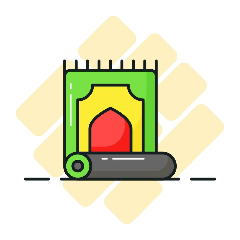 Prayer mat vector design in trendy style, download for premium use