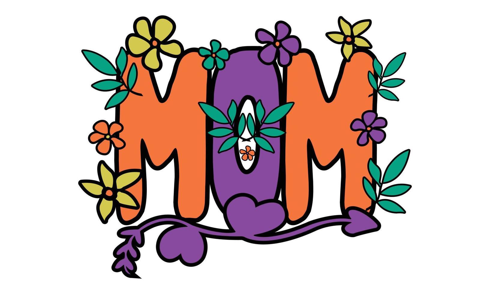 Happy Mothers day, Girls Mom, Retro Wavy SVG t-shirt Design. vector