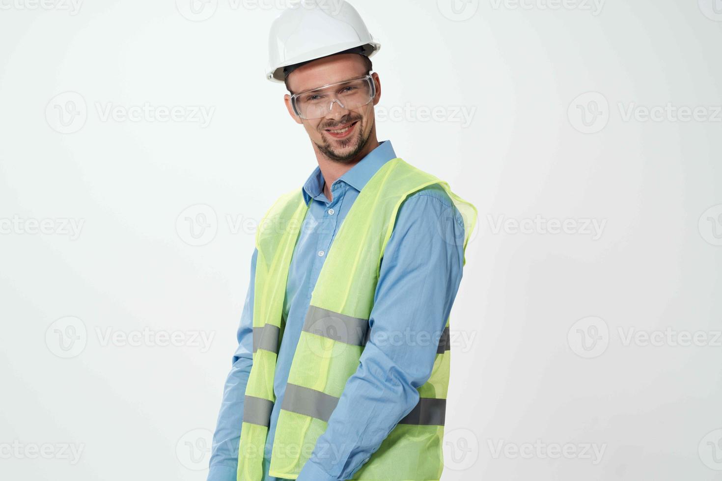 man in white helmet Professional Job Working profession photo