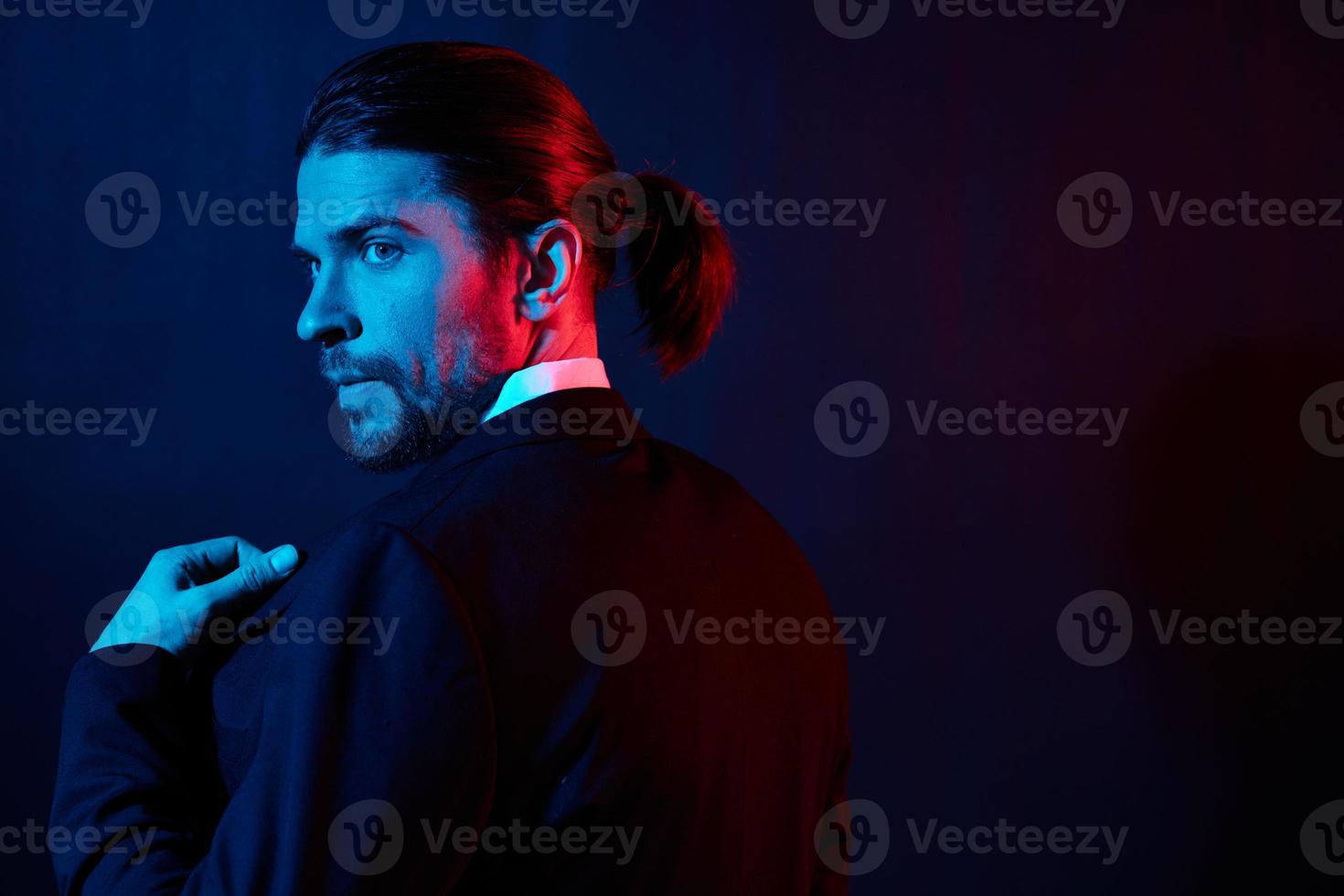 stylish man in a jacket posing self confidence lifestyle model photo