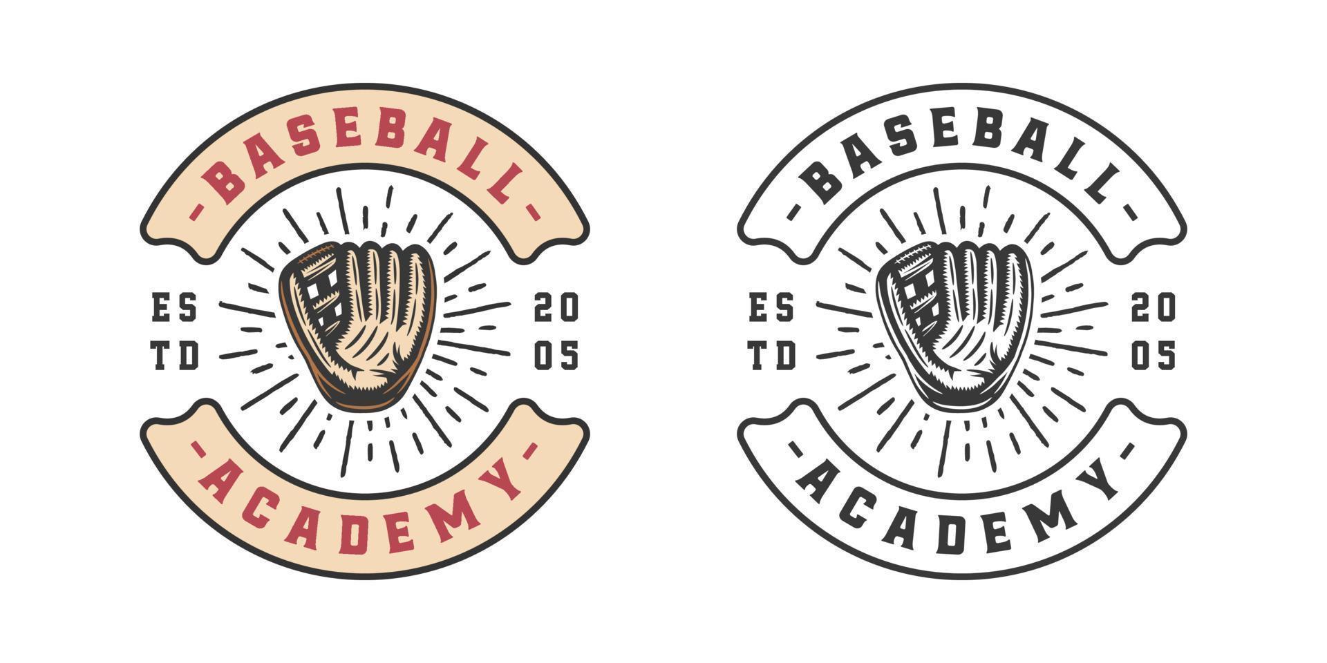 Vintage retro baseball sport emblem, logo, badge, label. mark, poster or print. Monochrome Graphic Art. Vector Illustration.
