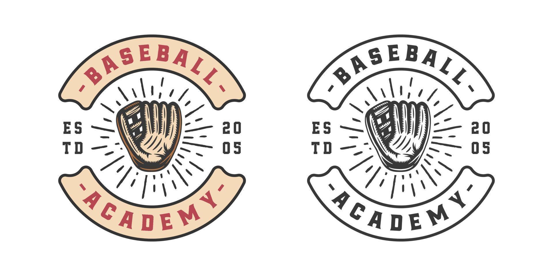 Clásico retro béisbol deporte emblema, logo, insignia, etiqueta. marca, póster o impresión. monocromo gráfico Arte. vector ilustración.