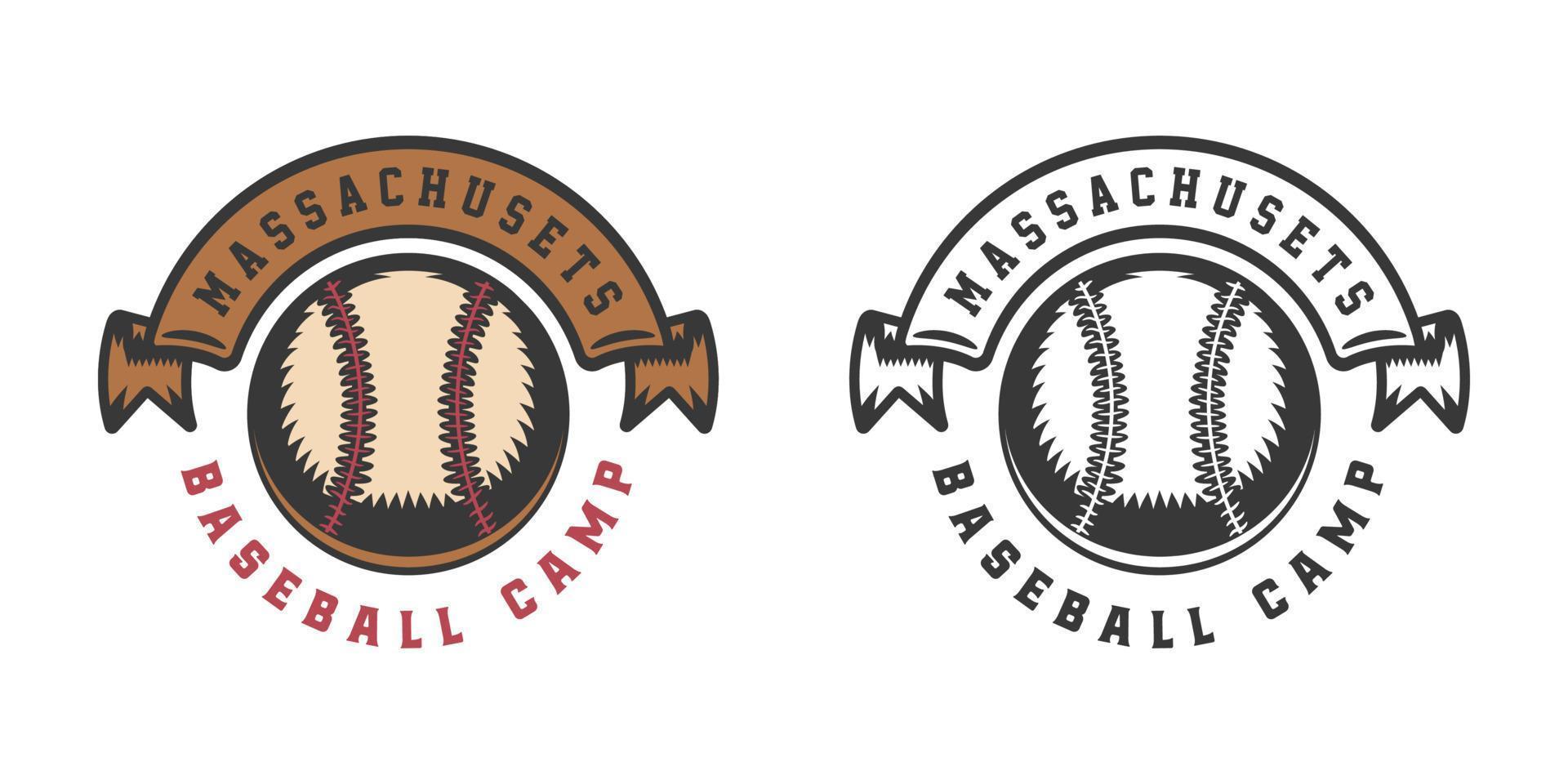 Vintage retro baseball sport emblem, logo, badge, label. mark, poster or print. Monochrome Graphic Art. Vector Illustration.