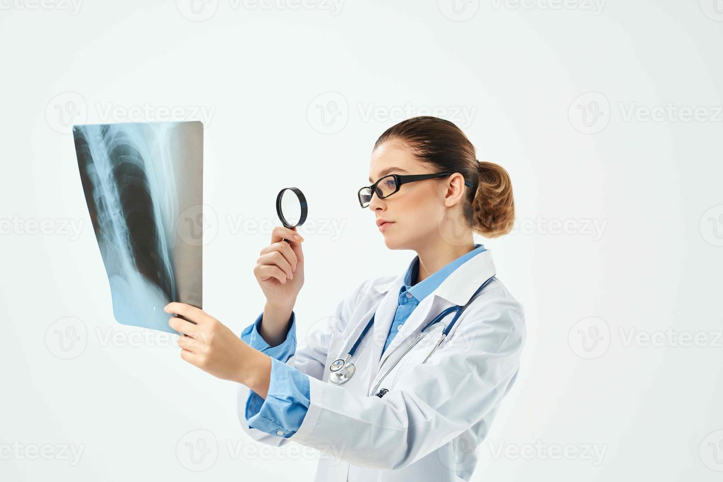 nurse examine x-ray hospital professional photo