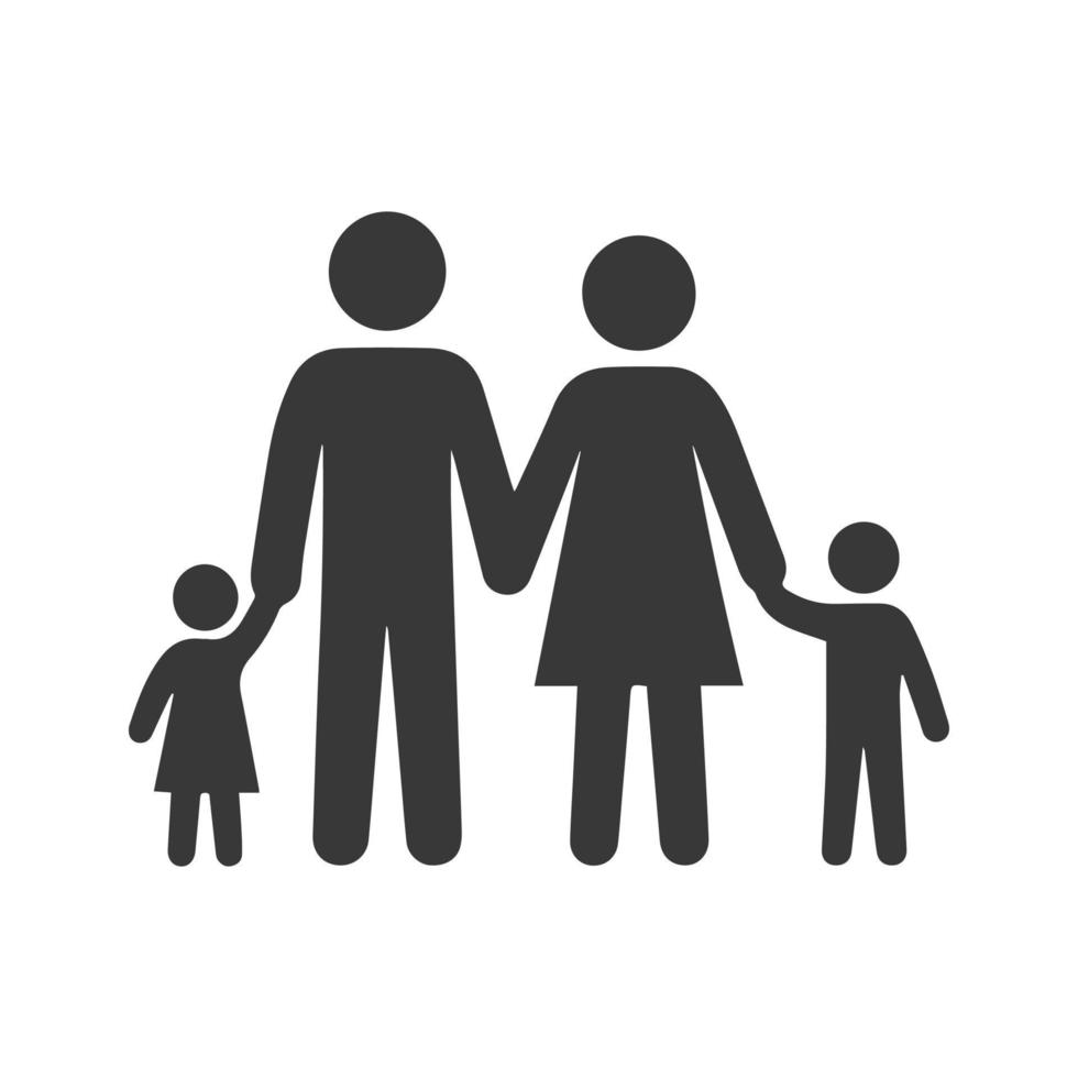 Family black icon vector image
