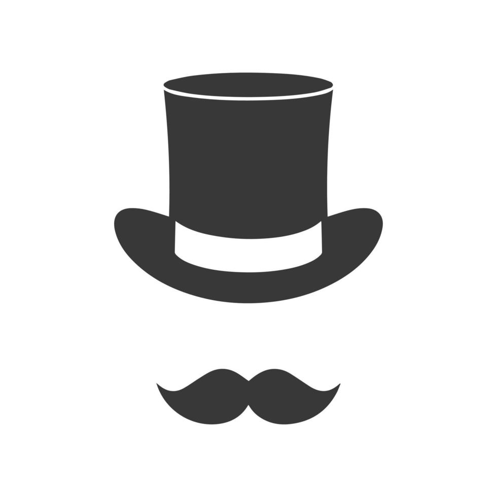 Male black mustache vector image