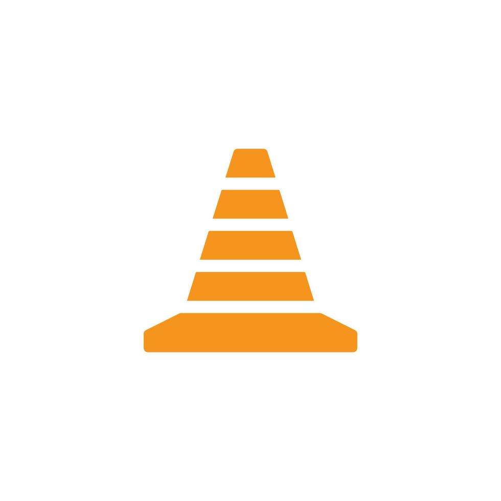 Traffic cone glyph icon vector image