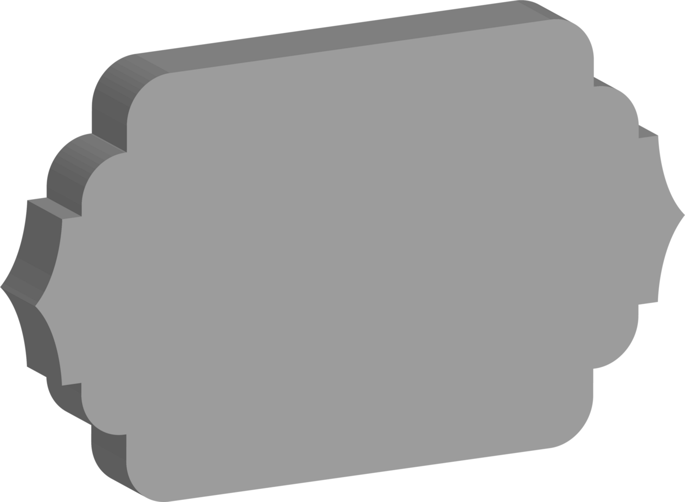 3D vintage frame png