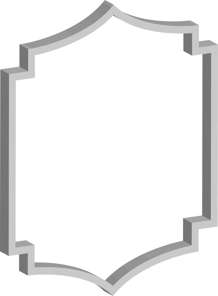 3D vintage frame png