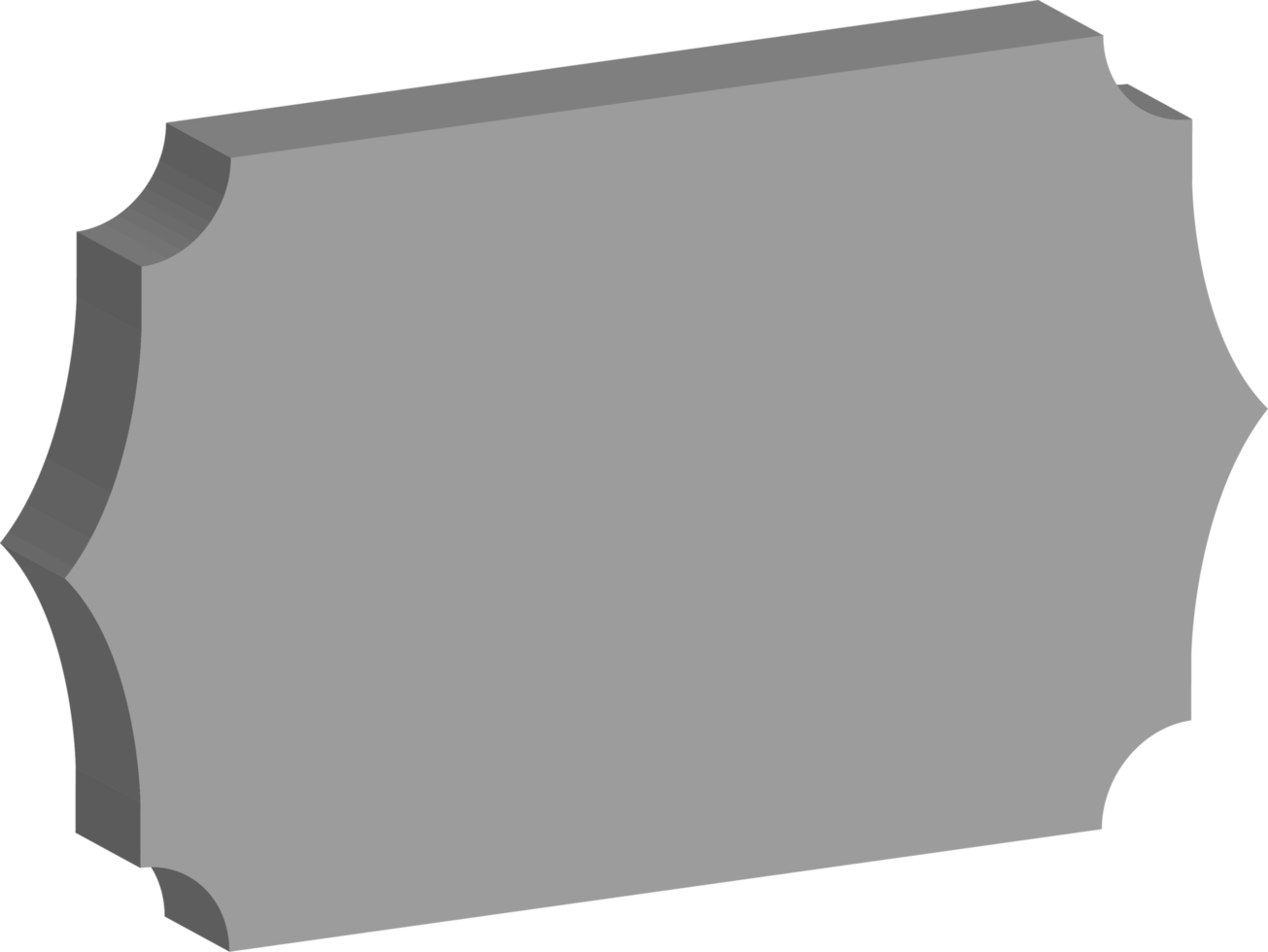 3D vintage frame png