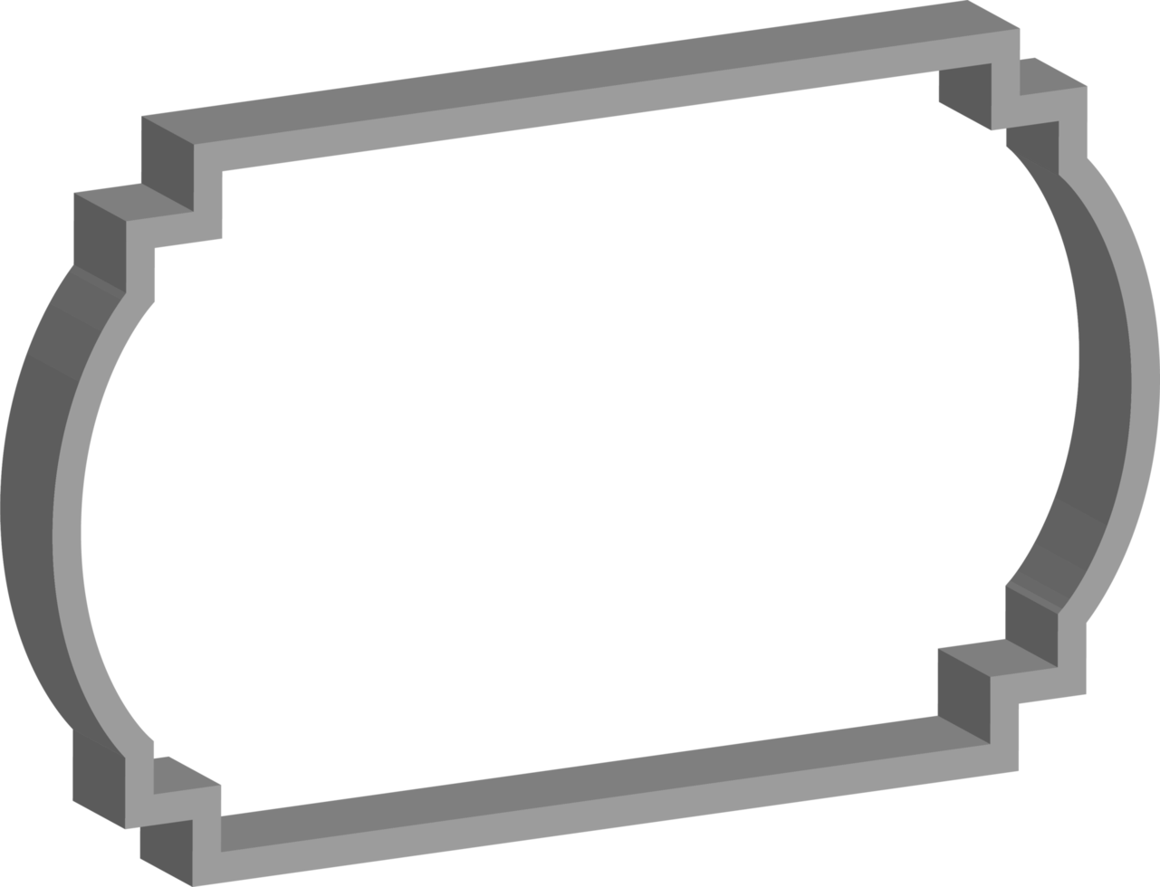 3D vintage frame png