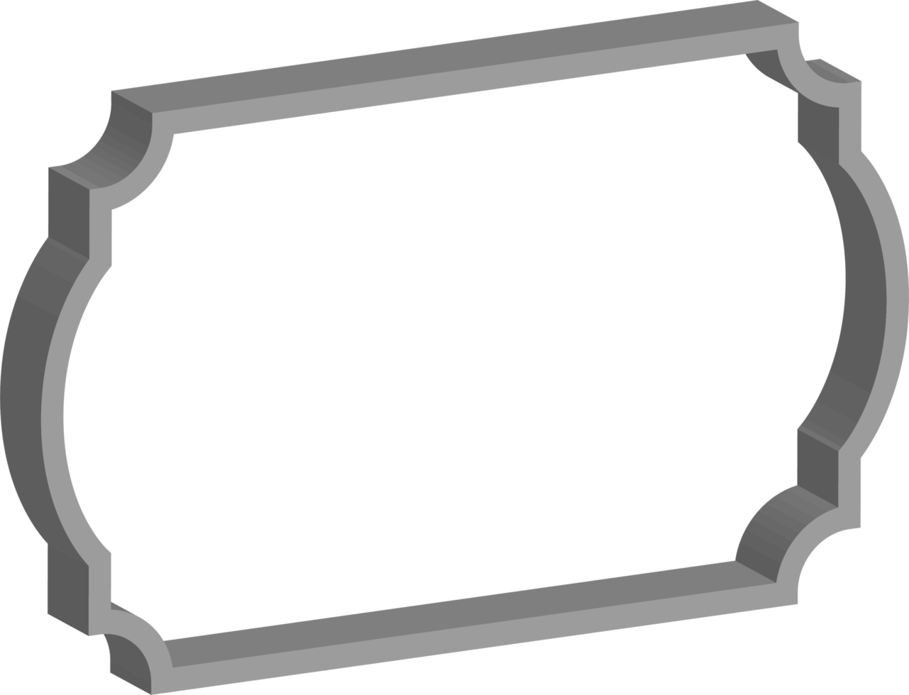 3D vintage frame png