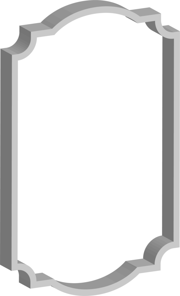 3D vintage frame png