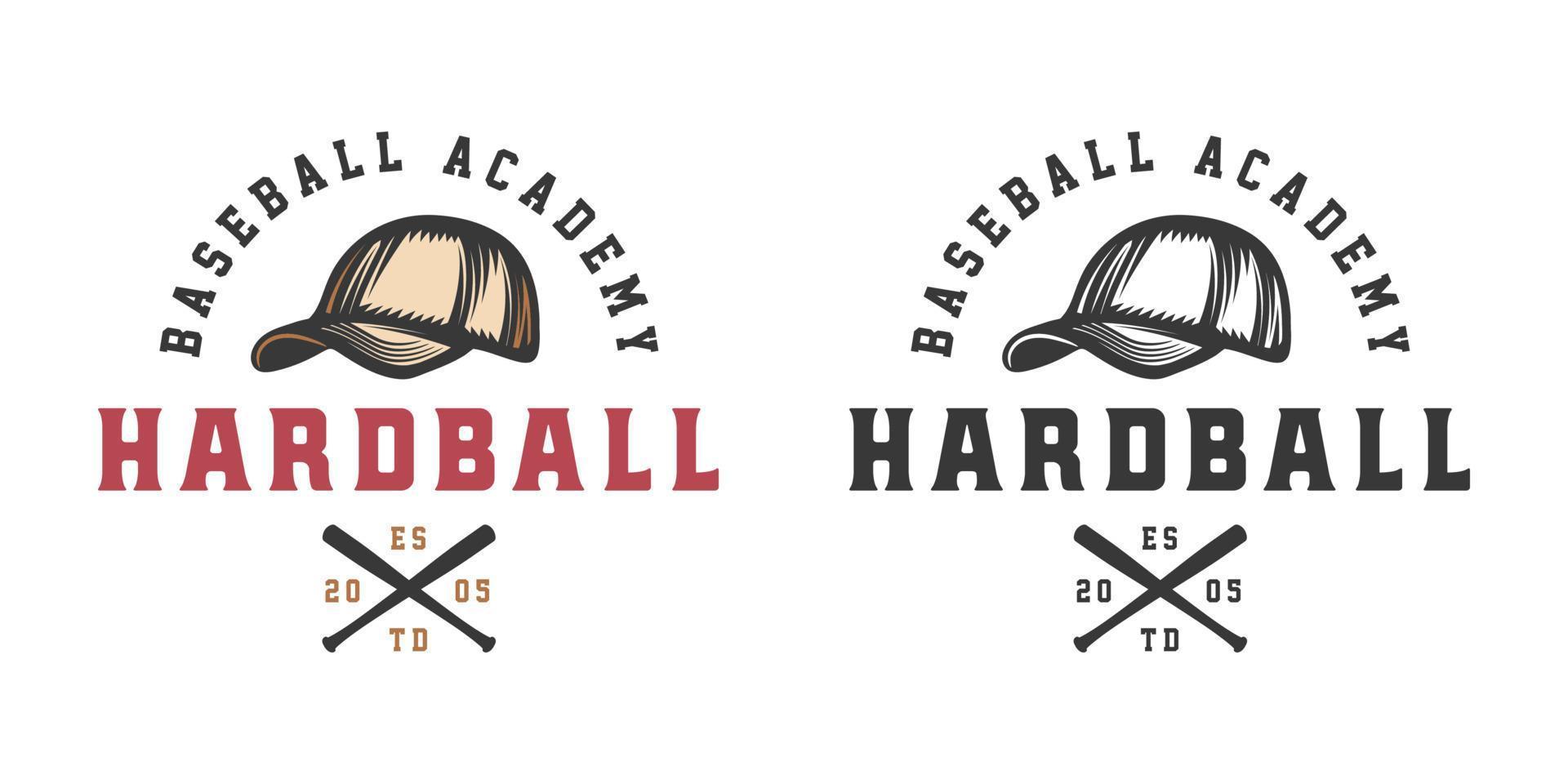 Vintage retro baseball sport emblem, logo, badge, label. mark, poster or print. Monochrome Graphic Art. Vector Illustration.