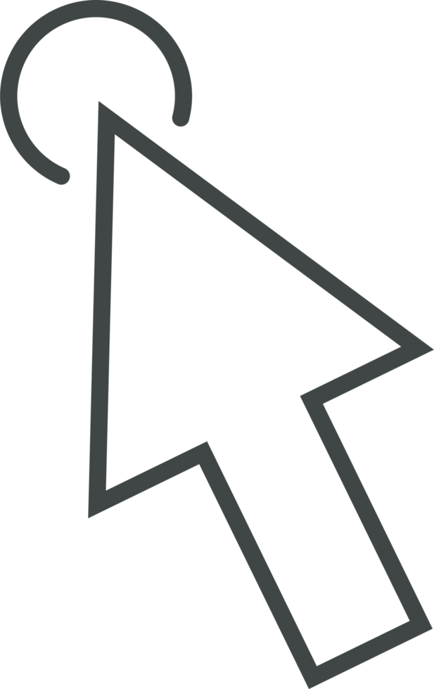 Pointer click sign and symbol png