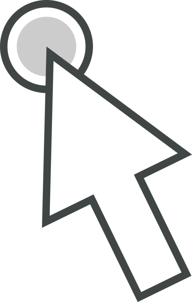 Pointer click sign and symbol png