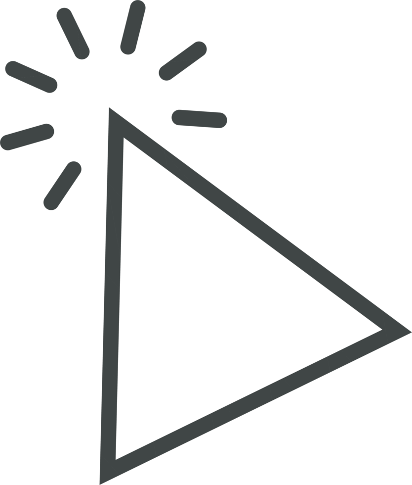 Pointer click sign and symbol png