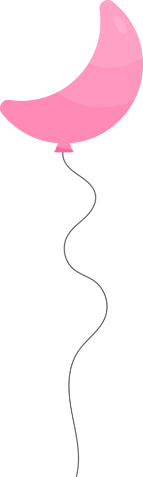 Colored party balloon tied with string png