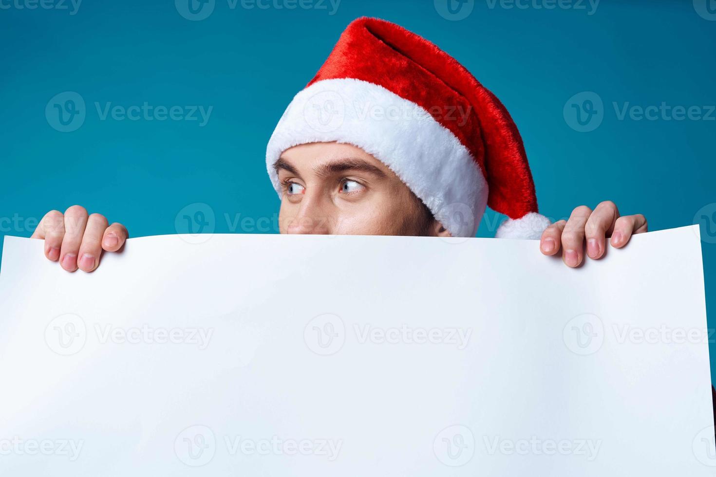 handsome man in New Year's clothes advertising copy space studio posing photo