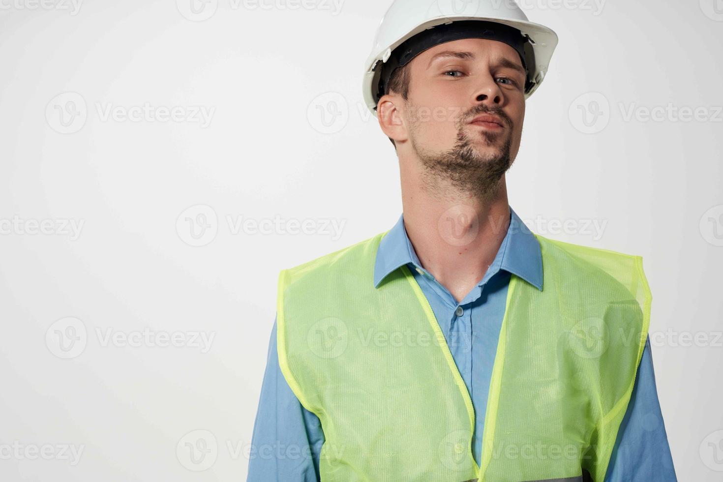 male builders Professional Job light background photo