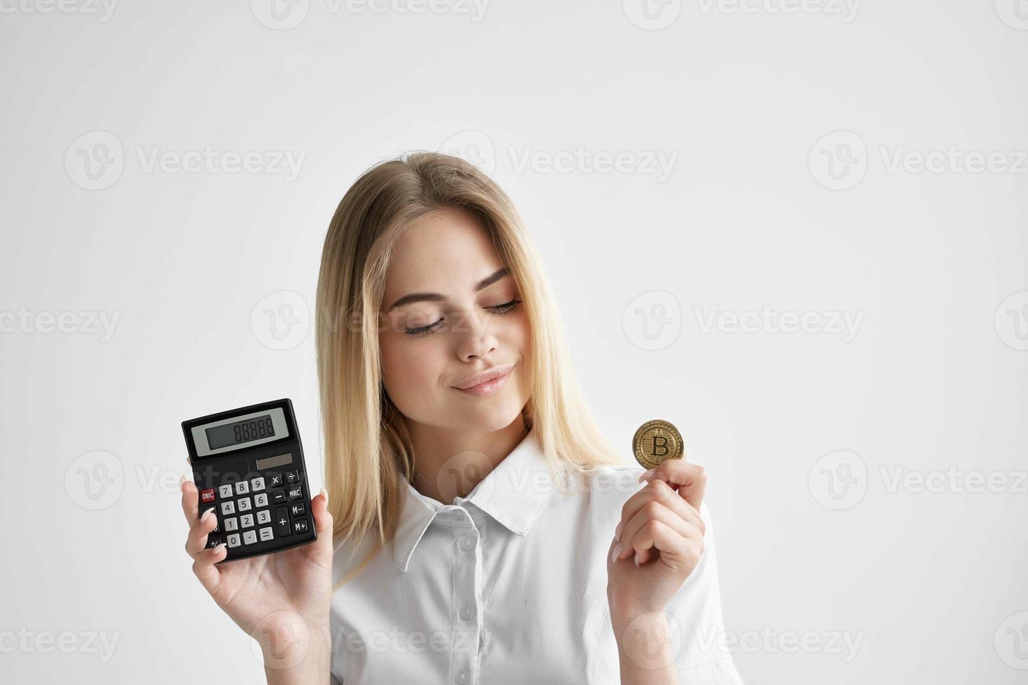 financier in a white shirt with a folder in hand technologies photo