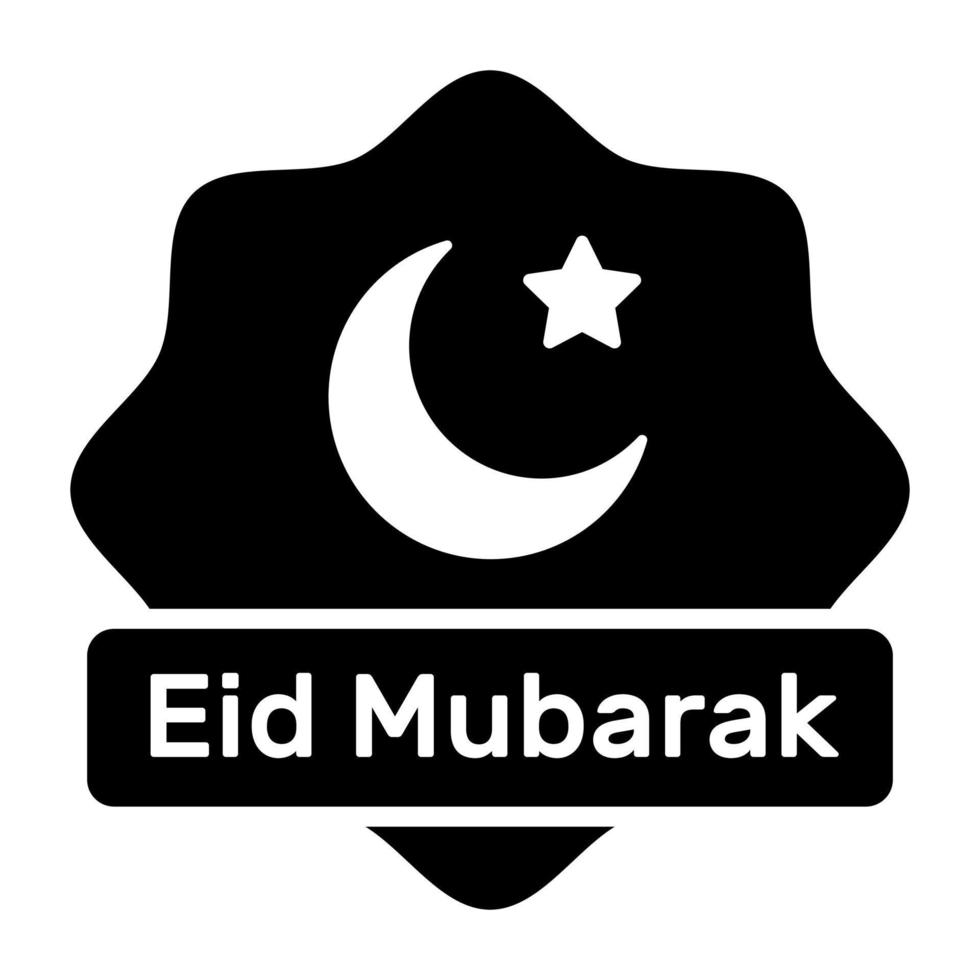 Eid mubarak vector design in modern and trendy style, easy to use icon