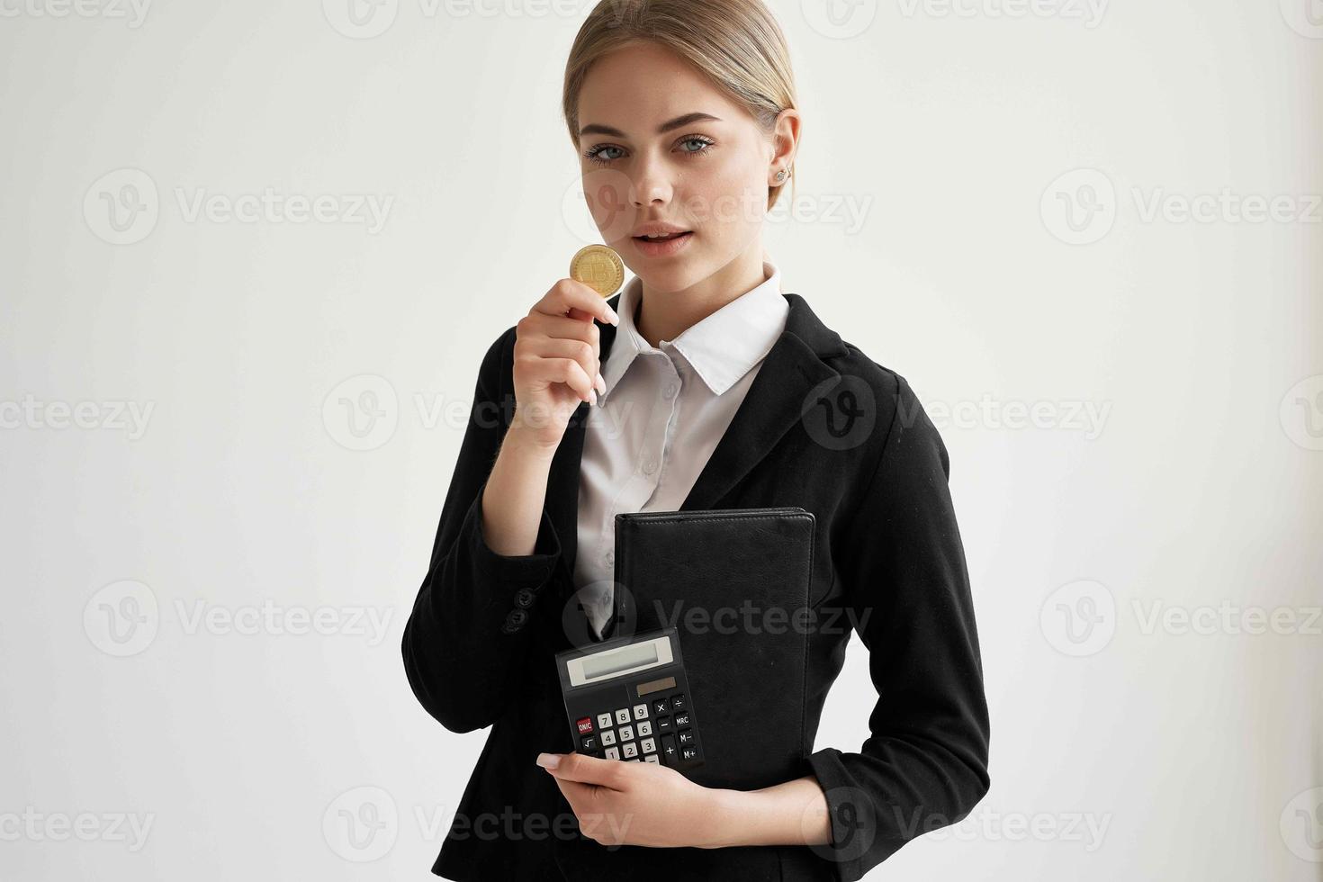 financier commerce internet finance investment light background photo