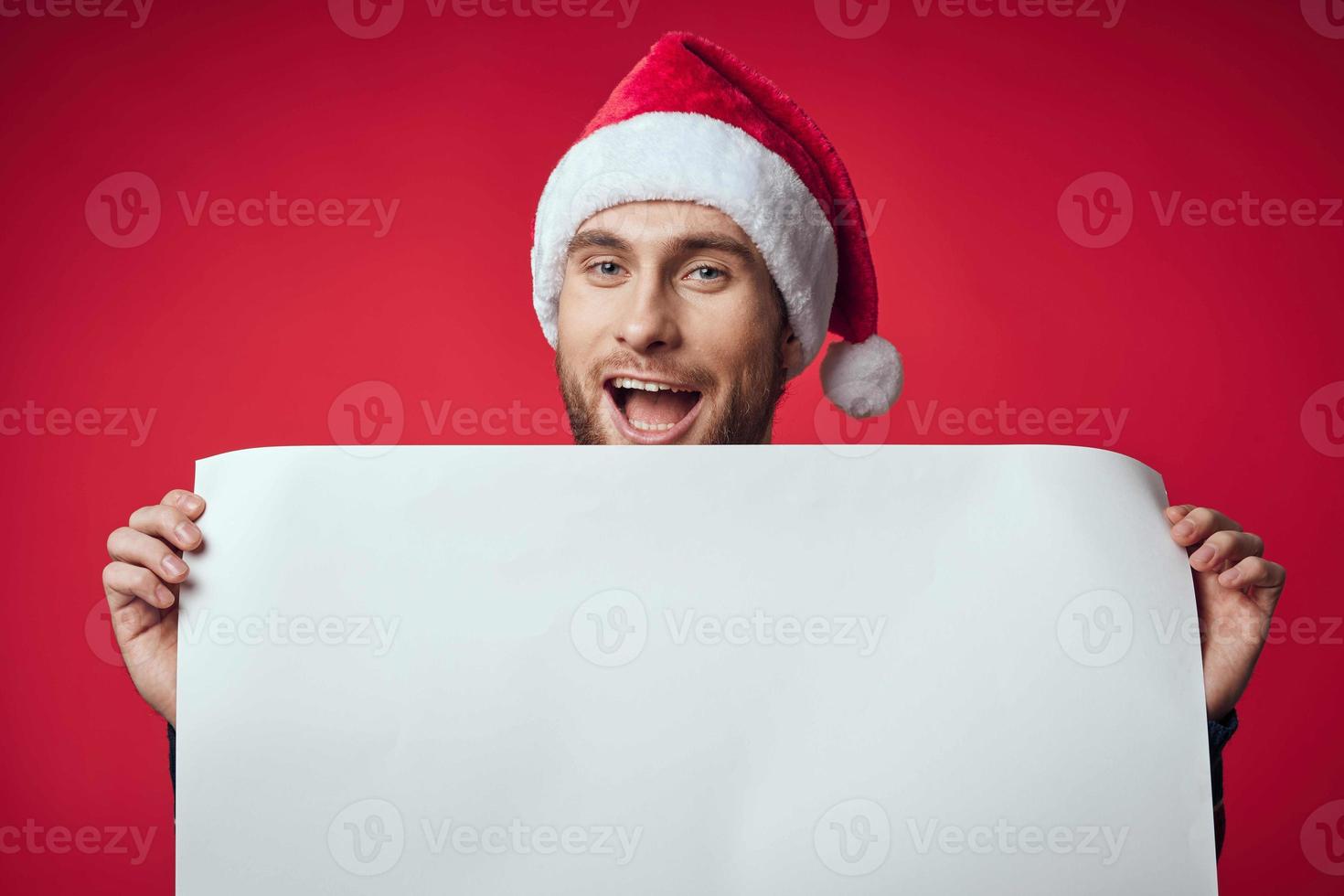 handsome man in New Year's clothes advertising copy space studio posing photo