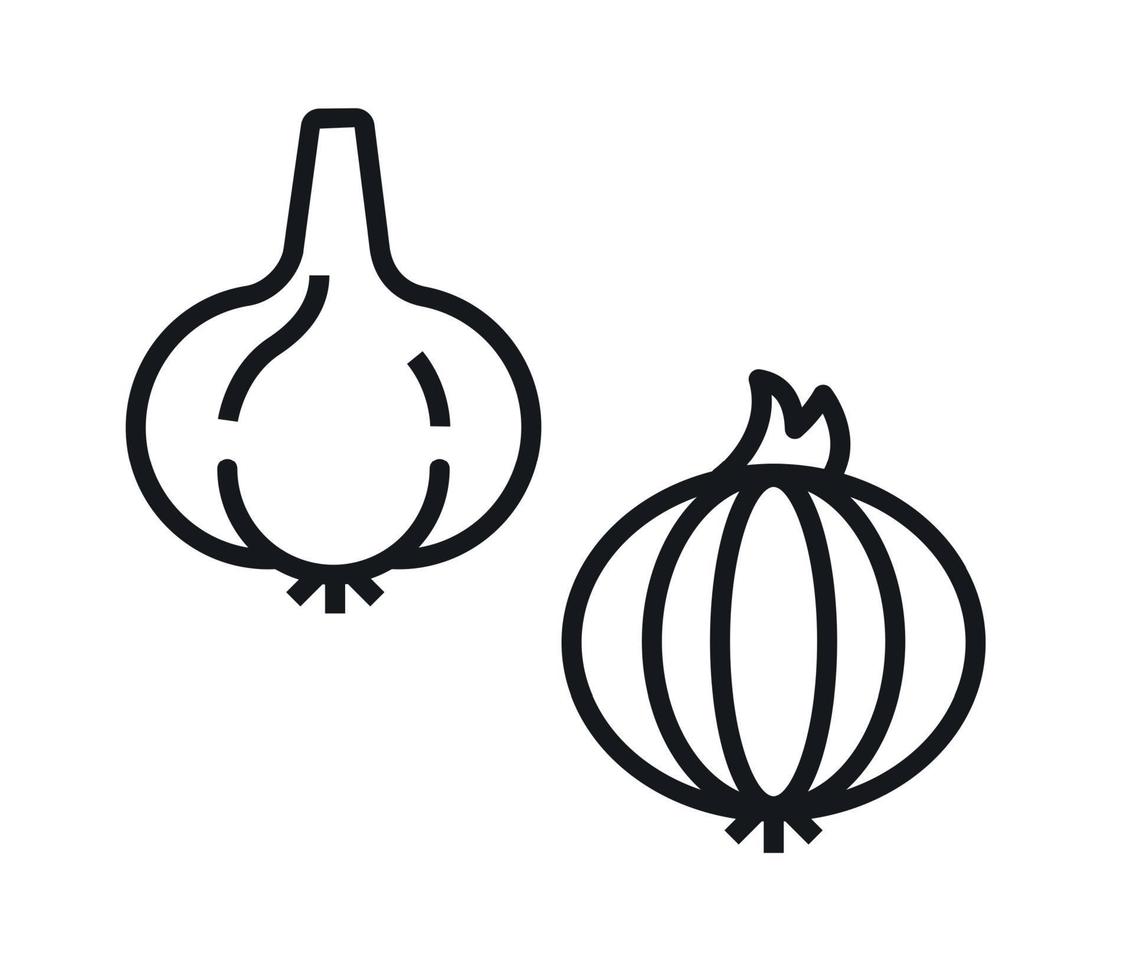 Onion and garlic icon. Vector illustration 22073776 Vector Art at Vecteezy