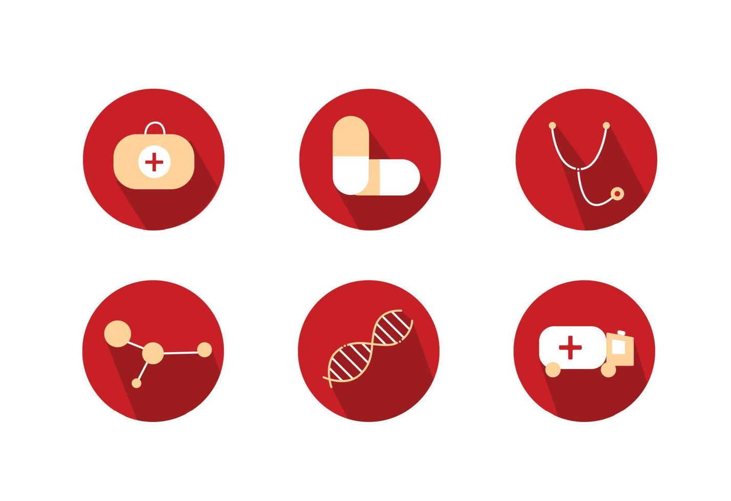 Medicine icons set. Vector icons