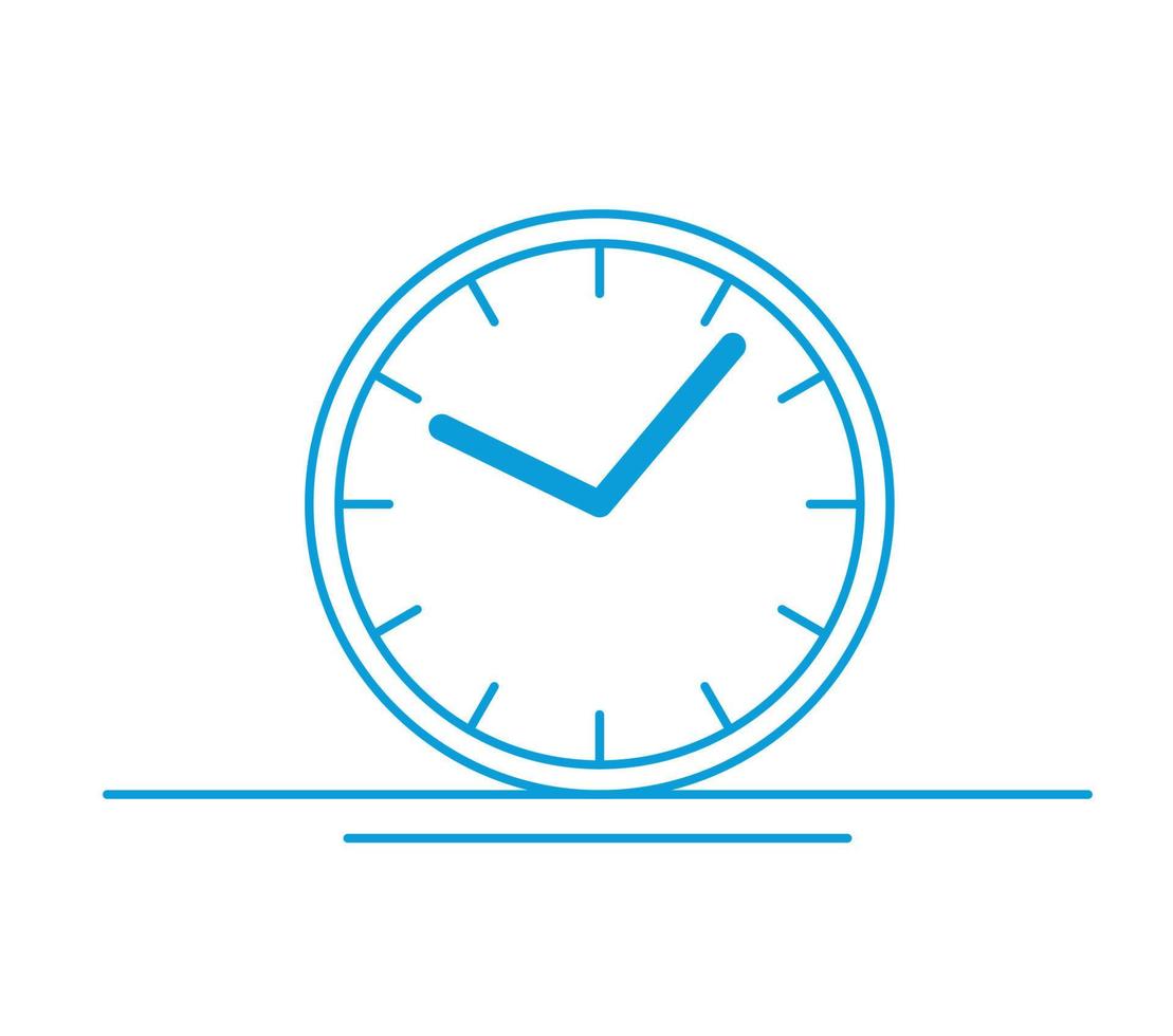 azul icono. reloj. vector ilustración