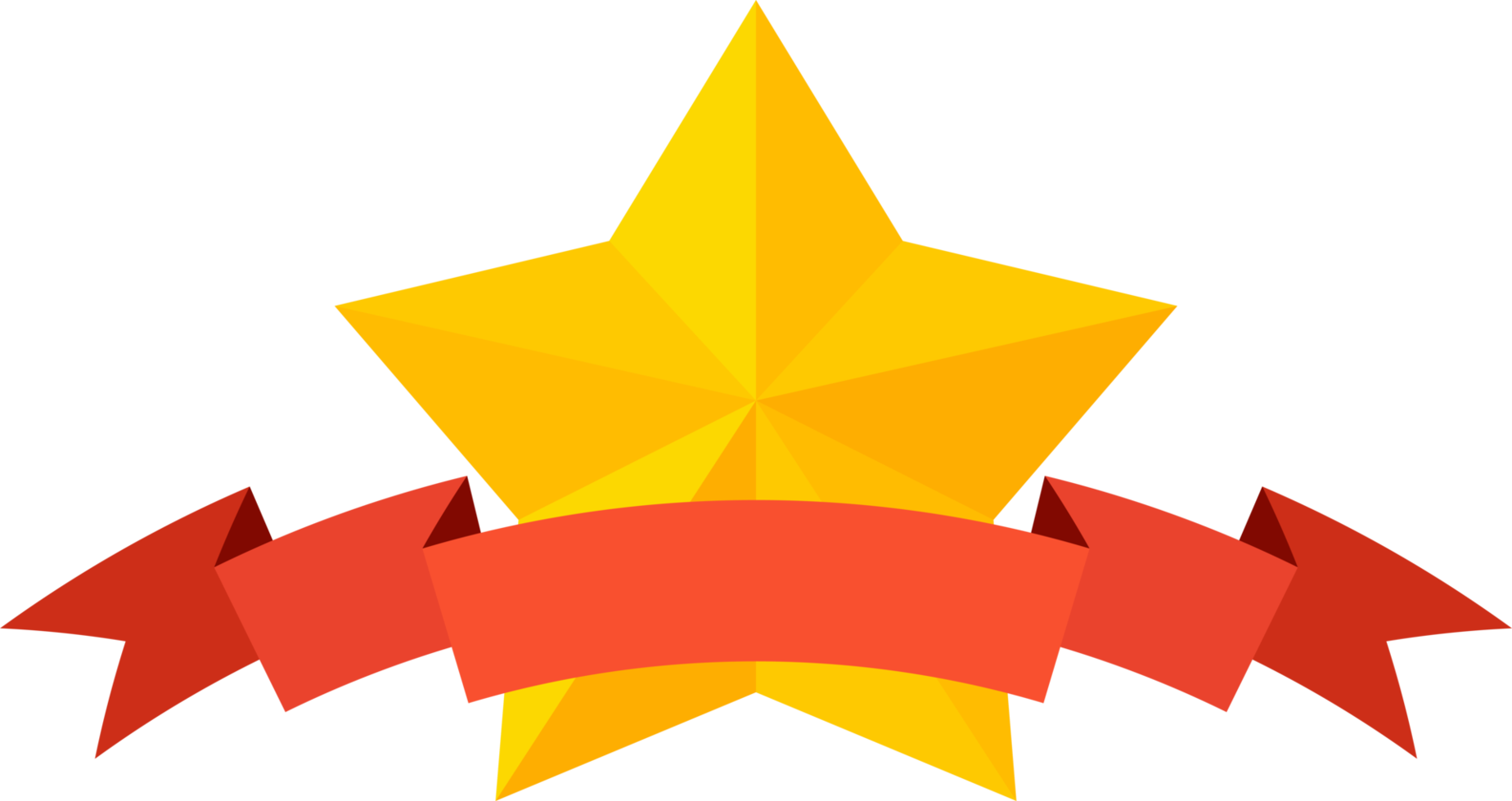 Winner award in flat style png
