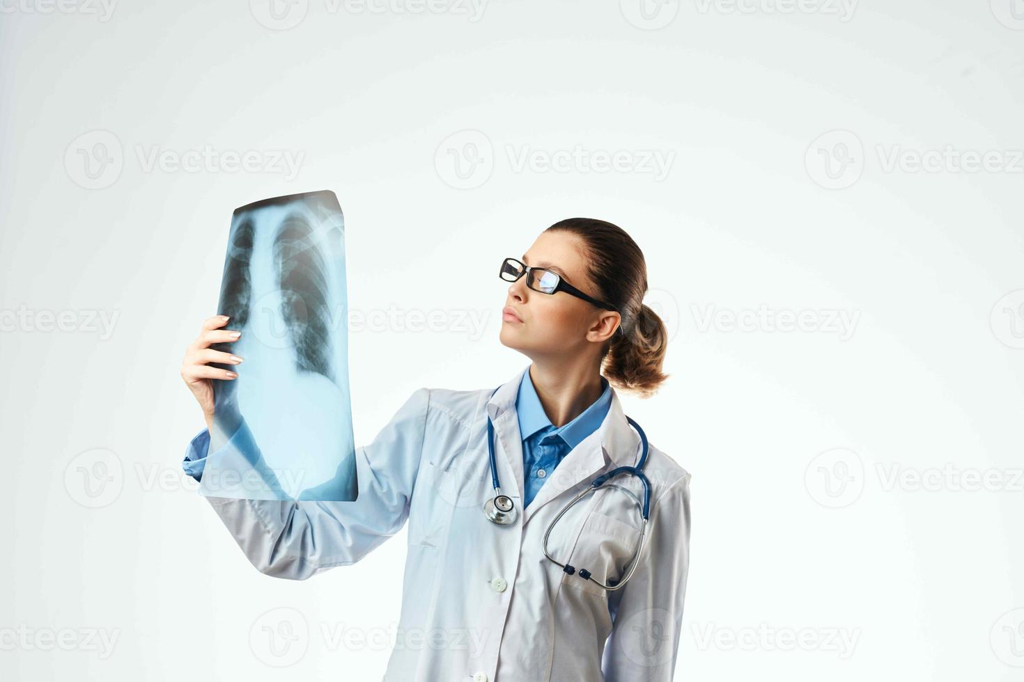 female doctor medical gown hospital examination photo