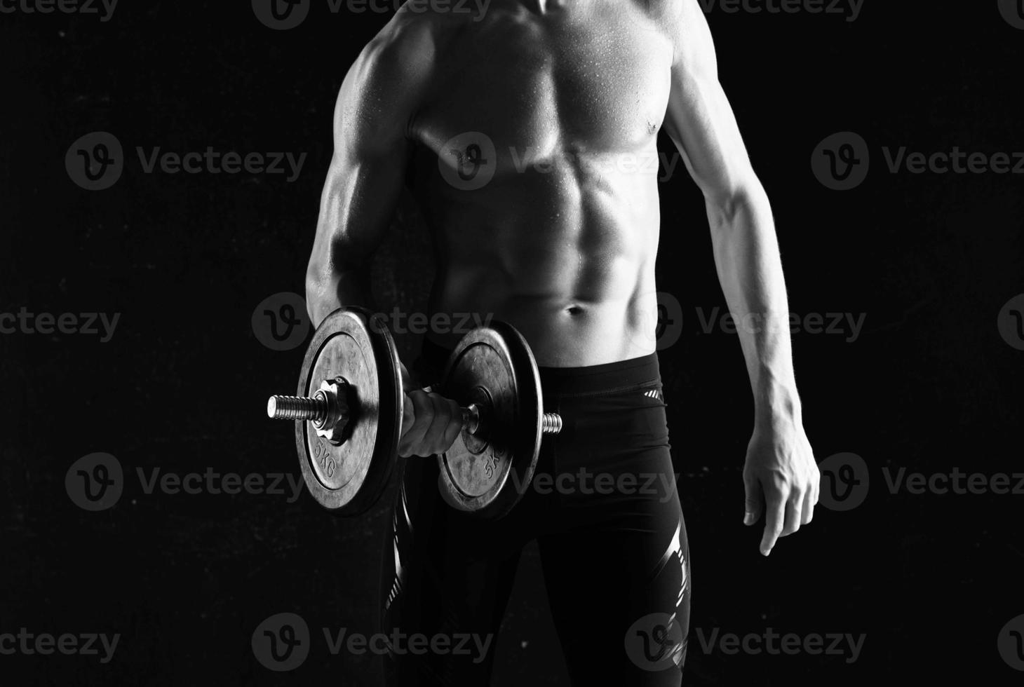 sporty man exercise motivation posing lifestyle photo