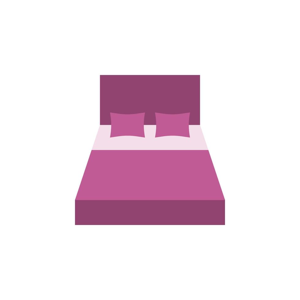 Bed icon for furniture or household equipment company that can be used on brochures, catalogs, web, pattern element, etc. vector