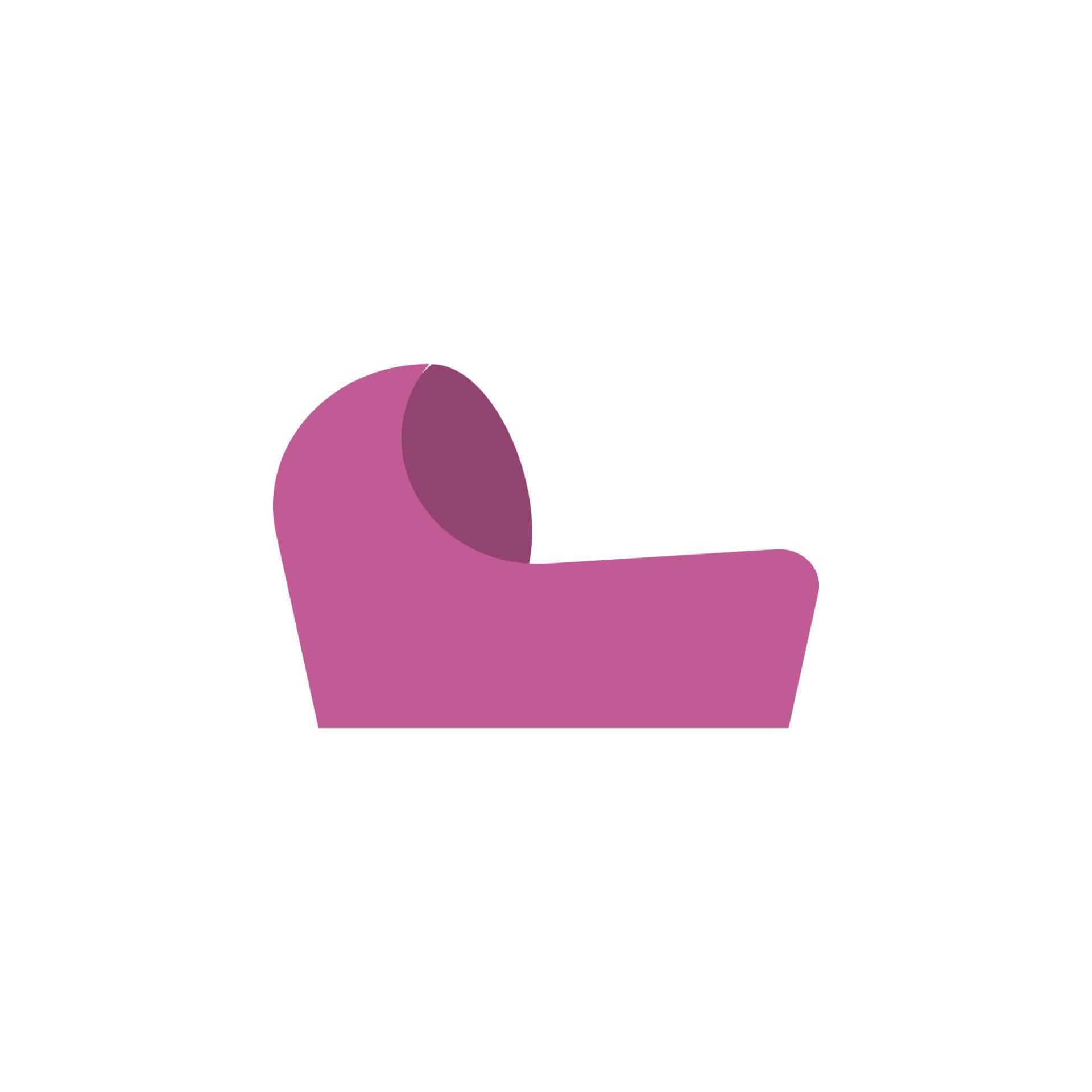 Cradle icon for furniture or household equipment company that can be